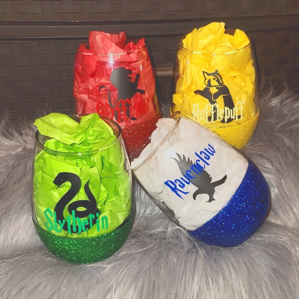 Harry potter wine glasses set of 4